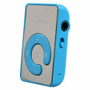 Mini Mirror Clip USB Digital Mp3 Music Player Support 8GB SD TF Card Blue