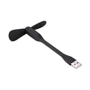 Mini Flexible USB Fan for Power Bank Laptop PC Computer AC Charger (Black)