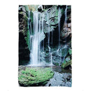 Rocky Waterfall Pond Runoff Scenic Nature Picture Wall Hanging Tapestry, Gr N1Y3