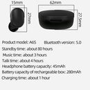 2Set In-ear Wireless Earphone Headphone HiFi Stereo Earbuds USB Exercise
