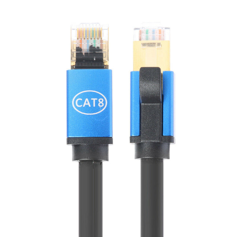 Cat8 Ethenet Cable RJ45 STP 26AWG LAN Cable Blue for Router Modem PC (1m)