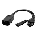 IEC320-C14 TO C7+C5 Y-shaped AC Power Cord 1-to-2 3-Prong PDU/UPS