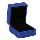 LED Lighted Earring Ring Gift Box Wedding Engagement Jewelry Case (Blue)
