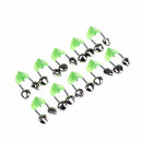 10Pcs Fishing bite alarms fishing rod stalk bells clamp tip fishing tackle M&E
