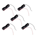 5pcs Black Battery Storage Box Case Holder for 3.7V18650x1 Batteries Z4V1