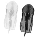 2 Pack Trendy Color Du-Rag Wave Cap Durag Headwrap with Long Wide Strap