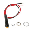 8mm 24V Car Motorcycle Metal Yellow LED Indicator Dash Light Lamp & 2 Wire