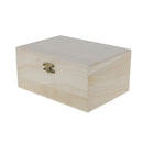 Natural Wood Treasure Chest Unpainted Box for Kids Art Crafts  Making Trinkets