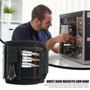 Magnetic Wristband Portable Tool Bag with 5 Magnet Compartment Repair Kit