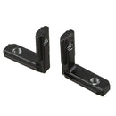20Pcs Black T Slot L-Shaped Angle Slot Connector Joint Bracket with Screws