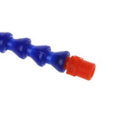 10Pcs Round Nozzle 1/4PT Flexible Oil Coolant Pipe Hose Blue Orange