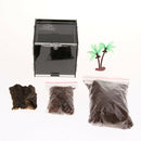 Acrylic Reptiles Terrarium Container for Reptiles Amphibians Black