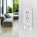 Duplex Decor 3 LED Wall Outlet Cover Plate Bathroom Night Light Bedroom B9M6