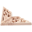 8*8cm Wood Carved Corner Onlay Applique Decor Furniture Craft Unpainted G6D9