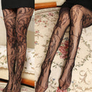 Womens Floral Pattern Floral Print Lace Rose Fishnet Stockings Pantyhose Fishnet