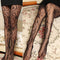 Womens Floral Pattern Floral Print Lace Rose Fishnet Stockings Pantyhose Fishnet