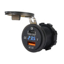 Qc 3.0 Motorcycle Marine Dual Usb Charger Socket Type-C Port Fast Full Flow