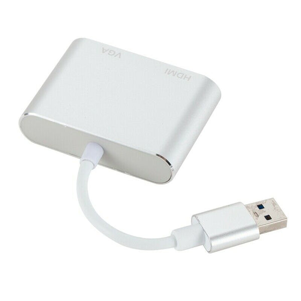 Usb3.0 To Hdmi Vga Adapter 4K Hd 1080P Multi-Display 2-In-1 Usb To Hdmi Con J3A6