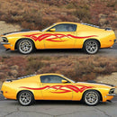 1 Pair 240x26cm Car Stickers Flame Stripe Vinyl Auto Body Styling Decals