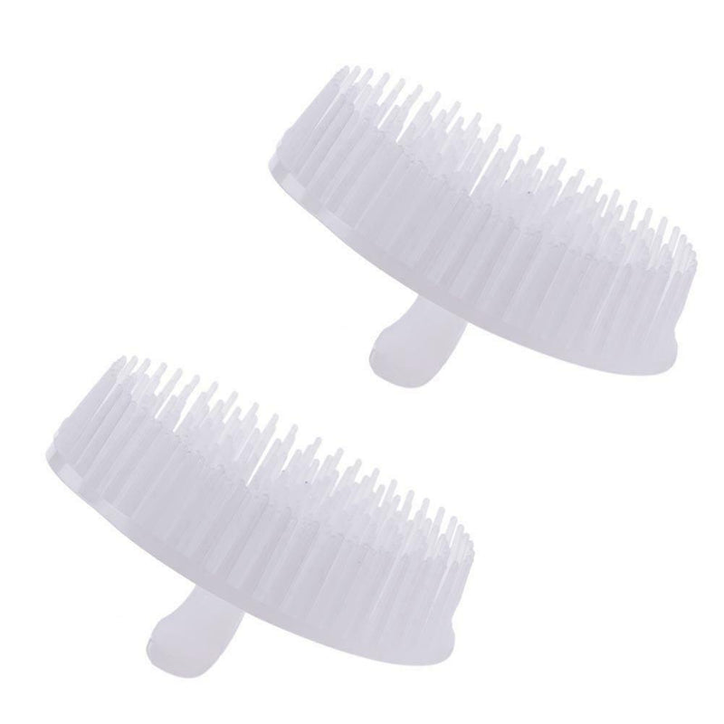 2pcs White Washing Hair Cleaner Brushes Shampoo Scalp Massage Comb