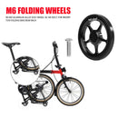 Mi.Xim Aluminum Easy Wheel with M6 Bolt for Brompton Folding Bike (Black)