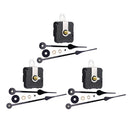 3x DIY Quartz Clock Mechanism Movement Black Hands Replace Fittings Parts