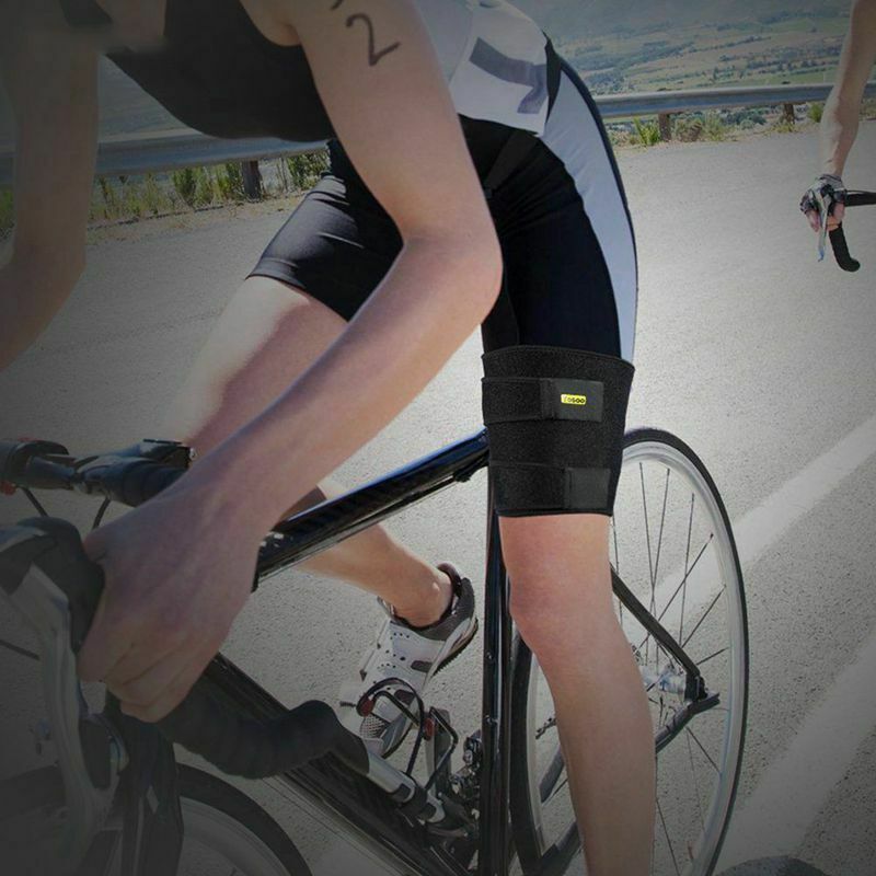 WooTShu Thigh Brace with Silicone Anti-slip Strips Adjustable Hamstring Com I5V2
