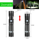 50000LM Super Bright T6 LED Flashlight Rechargeable Zoom Torch 18650 3-Modes