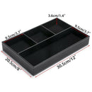 4 Slots Desk Drawer Organizer, Pu Leather Drawer Storage Organizer Divider
