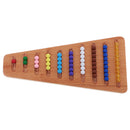 Montessori Bead Bar 1-10 Bead Stair with Tray + 10Pc 10 Beads Math Teaching