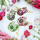 4pcs DIY Full Drill Special Shaped Diamond Painting Cat Keychain Pendant