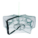 Foldable Fishing Crab Net Trap Cast Dip Cage Fish Prawn Shrimp Net 6 Holes