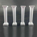 4X(8Pcs/Set White Small+Large Plastic Cake Pillars,Wedding Cake Pillars StaQ3R5)