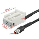 New 3.5mm 12 PIN Female Black AUX Audio Input Kit Adapter Music Cable Wire