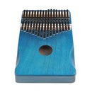 17 Keys Kalimba Wood Mahogany Mbira Thumb Piano Musical Instrument (Blue) A