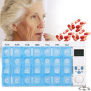28 Slots 7 Day Weekly Pill Alarm Reminder Case Box Medicine Storage Container