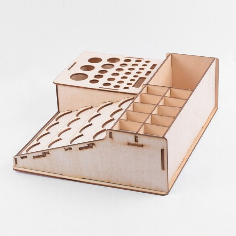 Wooden Paints Bottles Rack Modular Stand Storage Rack DIY Art Painting Tool R2U3