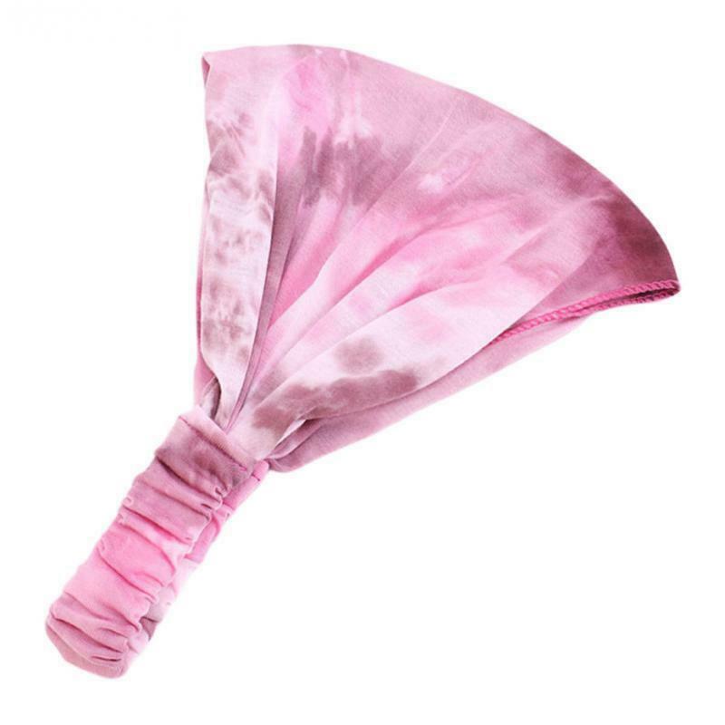 2Pcs Headband Hippy Turban Cotton Stretch Hairband Non-slip Causal Yoga Headwear
