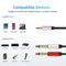 3.5mm 1/8" TRS Stereo to Double 6.35mm 1/4" TS Mono Y Splitter Cable Cord 6FT