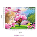 Butterfly Cat 5D Diamond DIY Painting Kit Home Decor Craft 40 X 30cm