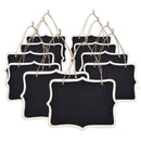 10pcs Mini Chalkboards Signs Hanging Blackboard Rectangle Message Board Dou