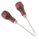 2pcs Gourd Awl DIY Drill tool short thick single gourd wooden red handle Sewi_