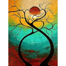 5D DIY Full Drill Diamond Painting Moon Tree Cross Stitch Embroidery Craft A