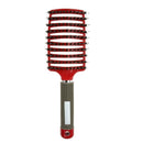 Scalp Massage Comb Bristle Curly Detangle Hair Brush Style Tools (Red) A