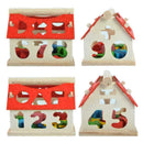 Digital Geometry Wisdom Wooden House Toys Blocks Kindergarten Puzzle A7D2 E P5T0