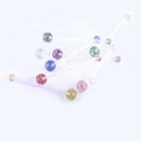 8pcs Maternity Belly Bar Flexible Crystal Pregnancy Navel Ring Belly Button Ring