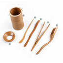 6 Pieces Japanese Ceremonial Bamboo Tea Utensils 6Pcs Chinese Kungfu Tea Set