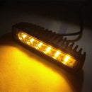 18W 6LED Bright Light Spot Work Bar Driving Fog Offroad Truck Car Lamp Yellow!E