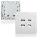 4 USB Port 5V 3.1A Wall Charger Outlet Power Supply Socket Plate Panel Face