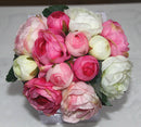 Artificial 13-Head Jasmine Silk Flowers Wedding Photography Craft Rose Red